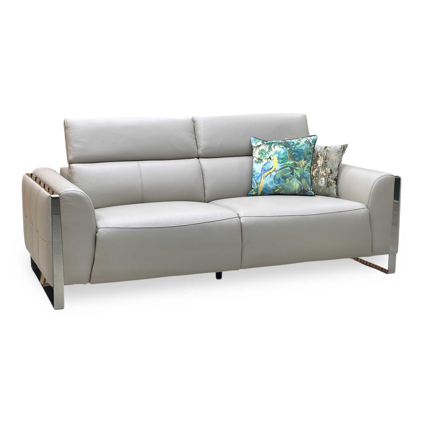 ‘Gisella’ Cat-40_08 Oyster Leather 3 Seater Sofa – view 7