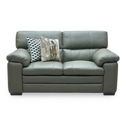 World of Leather ‘Cozee’ Nw-548e Olive Green Pure Premium Leather 2 Seater Sofa – view 4