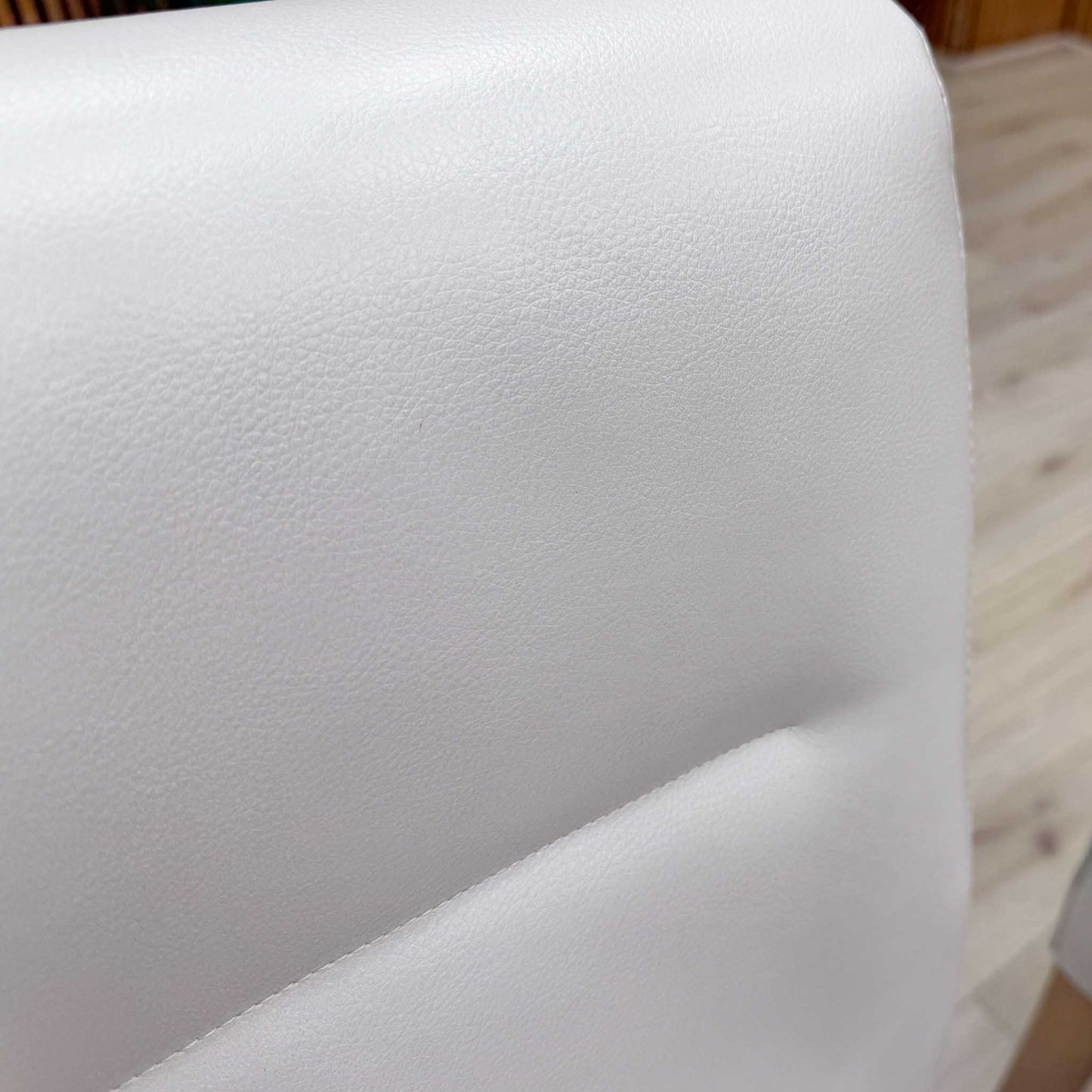 ‘Lewis’ Light Grey Set of 2 Roll Back Faux Leather Dining Chairs