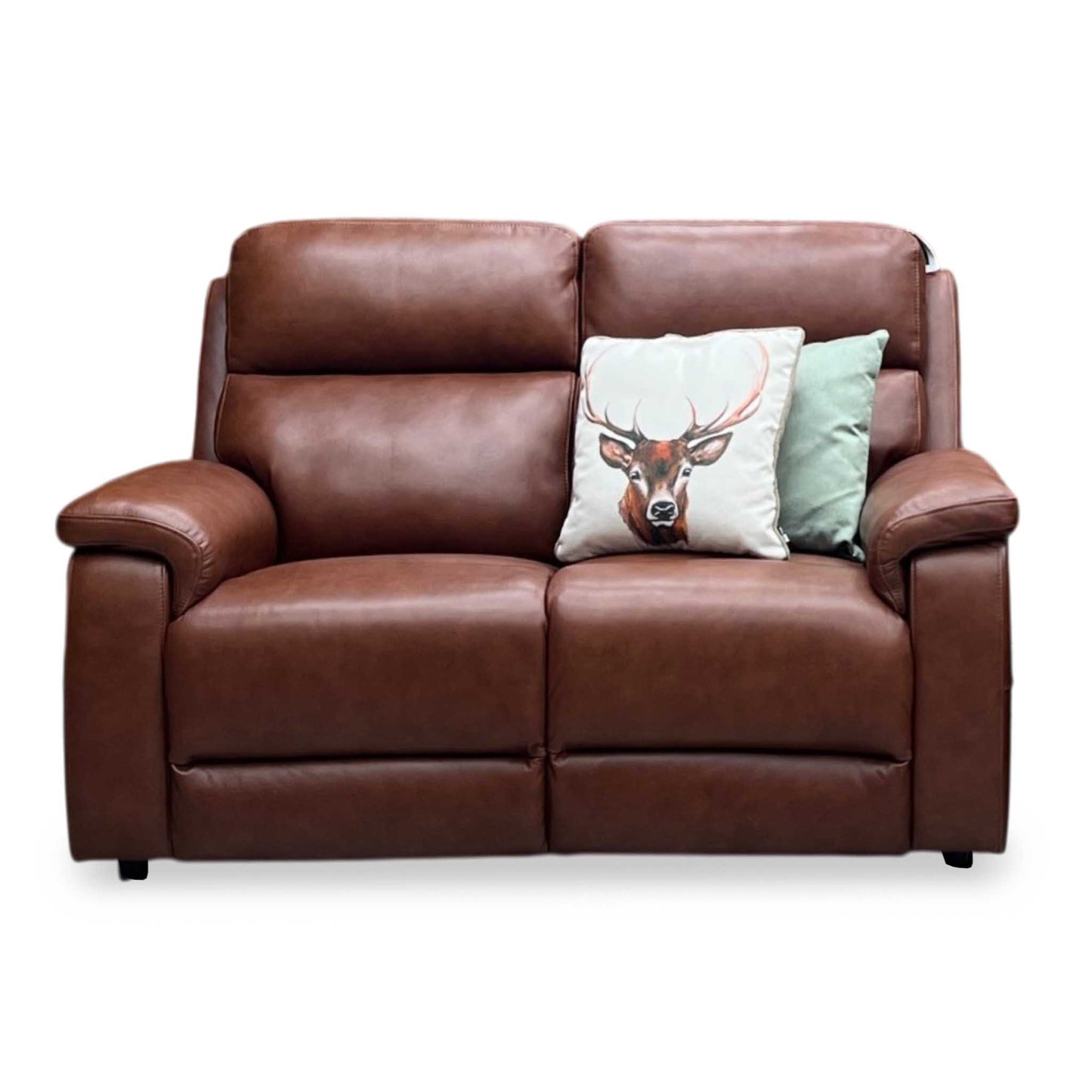 ‘Raven’ Montana Butterscotch Brown Cat-60/07 Leather Static 2 Seater Sofa