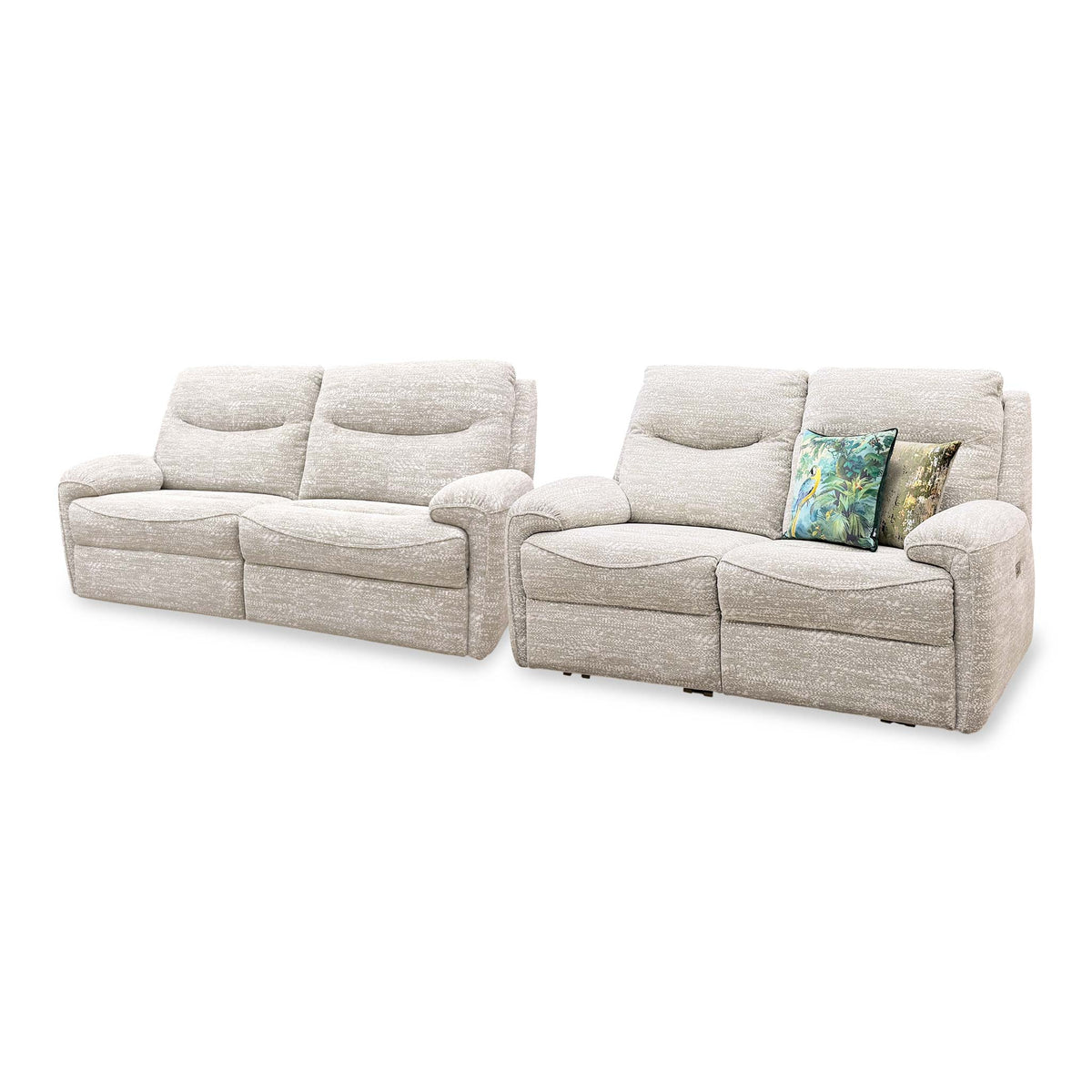 G Plan Amesbury A049 Maddox Olive Fabric Set: 3 Seater Power Recliner with Power Headrests and Power Lumbar – view 7