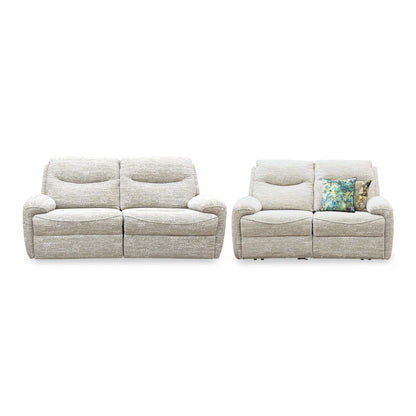 G Plan Amesbury A049 Maddox Olive Fabric Set: 3 Seater Power Recliner with Power Headrests and Power Lumbar – view 4