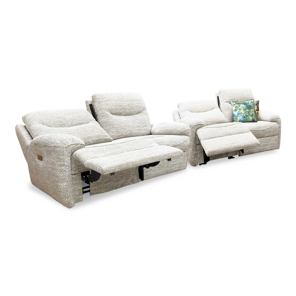 G Plan Amesbury A049 Maddox Olive Fabric Set: 3 Seater Power Recliner with Power Headrests and Power Lumbar – view 5