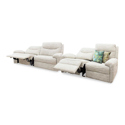 G Plan Amesbury A049 Maddox Olive Fabric Set: 3 Seater Power Recliner with Power Headrests and Power Lumbar – view 6