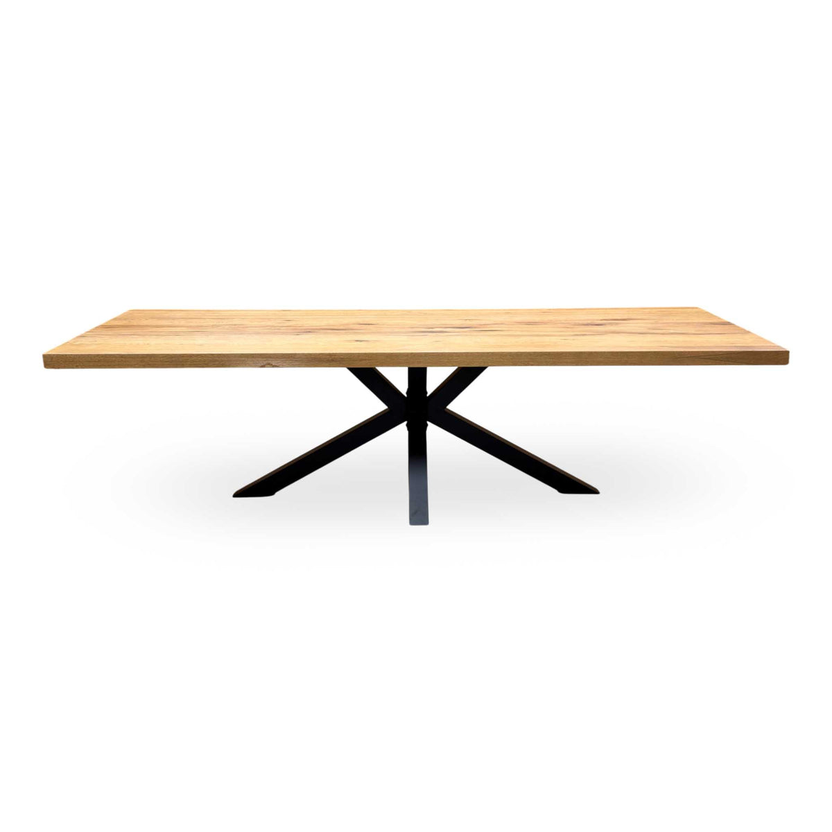 Bodahl Terra 1 Oiled Solid Oak Straight Top 280cm Dining Table with Metal Star Base – view 4