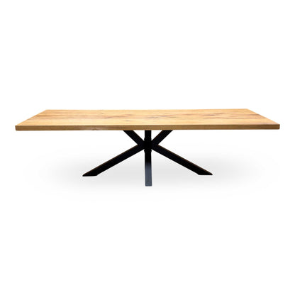 Bodahl Terra 1 Oiled Solid Oak Straight Top 280cm Dining Table with Metal Star Base – view 4
