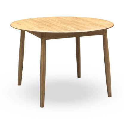 ‘Stockholm’ Light Oak Solid Oak Round Extending Dining Table