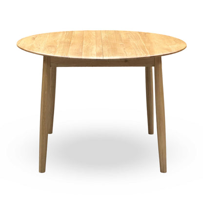 ‘Stockholm’ Light Oak Solid Oak Round Extending Dining Table