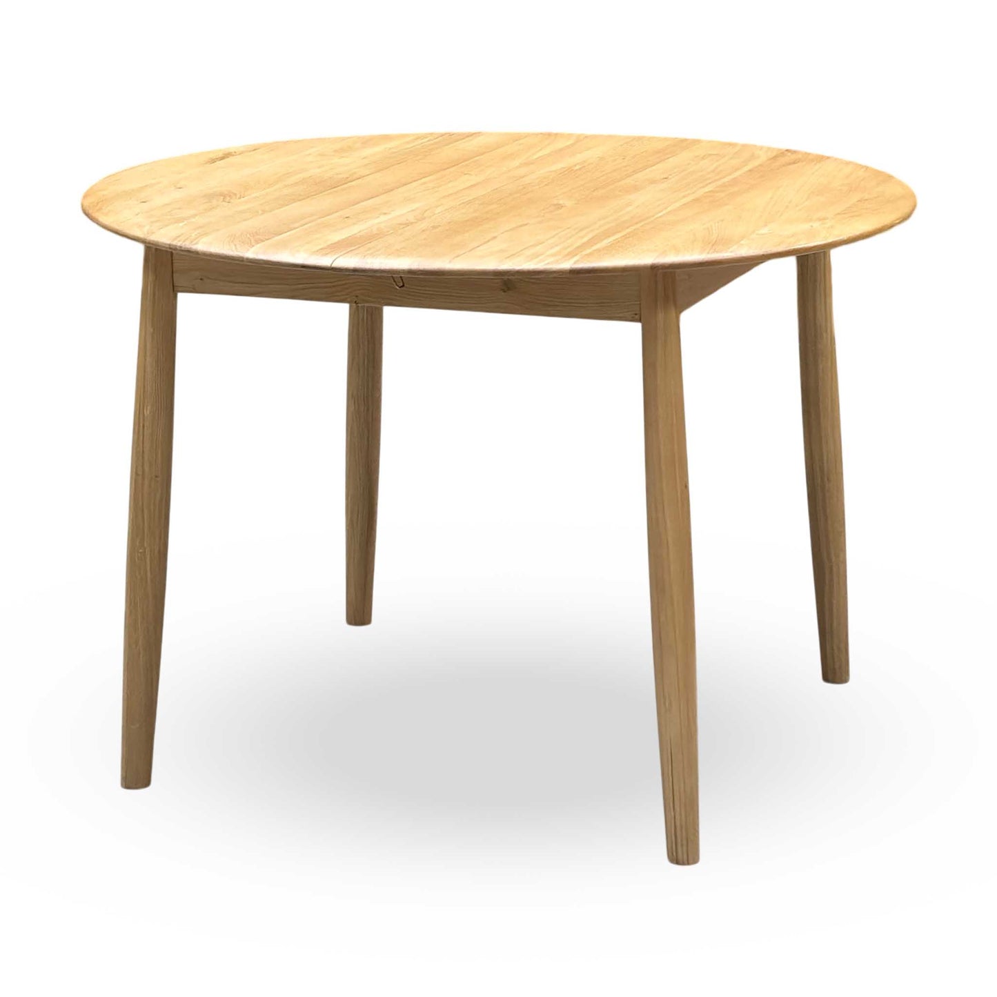 ‘Stockholm’ Light Oak Solid Oak Round Extending Dining Table