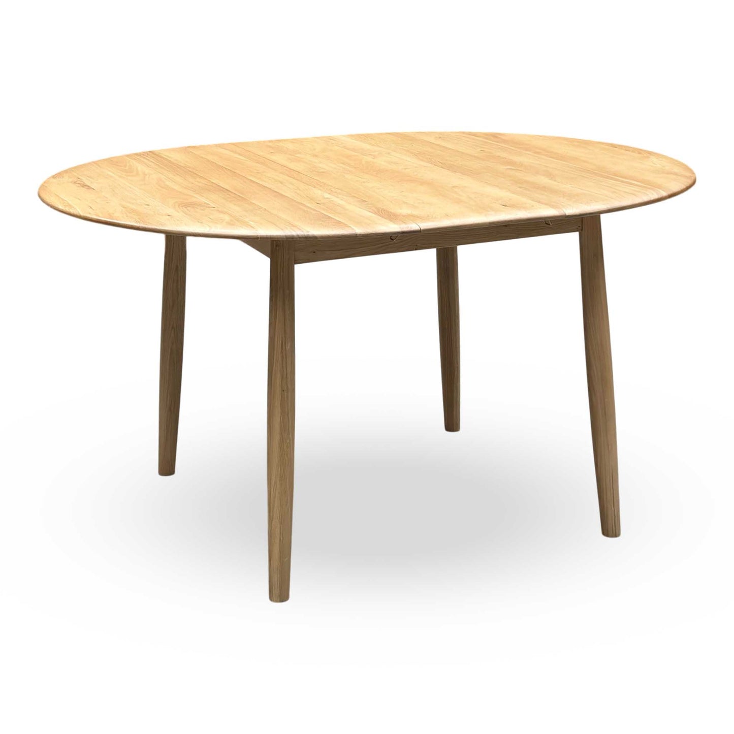 ‘Stockholm’ Light Oak Solid Oak Round Extending Dining Table
