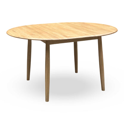 ‘Stockholm’ Light Oak Solid Oak Round Extending Dining Table