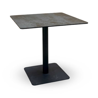 ‘Pique’ Titanium Black Ceramic Top Square Dining Table