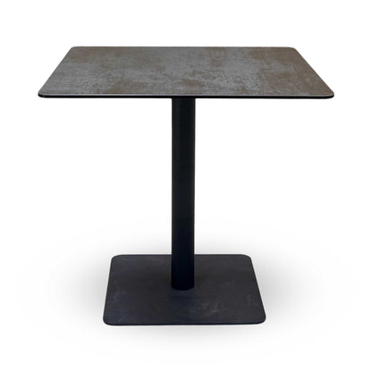 ‘Pique’ Titanium Black Ceramic Top Square Dining Table