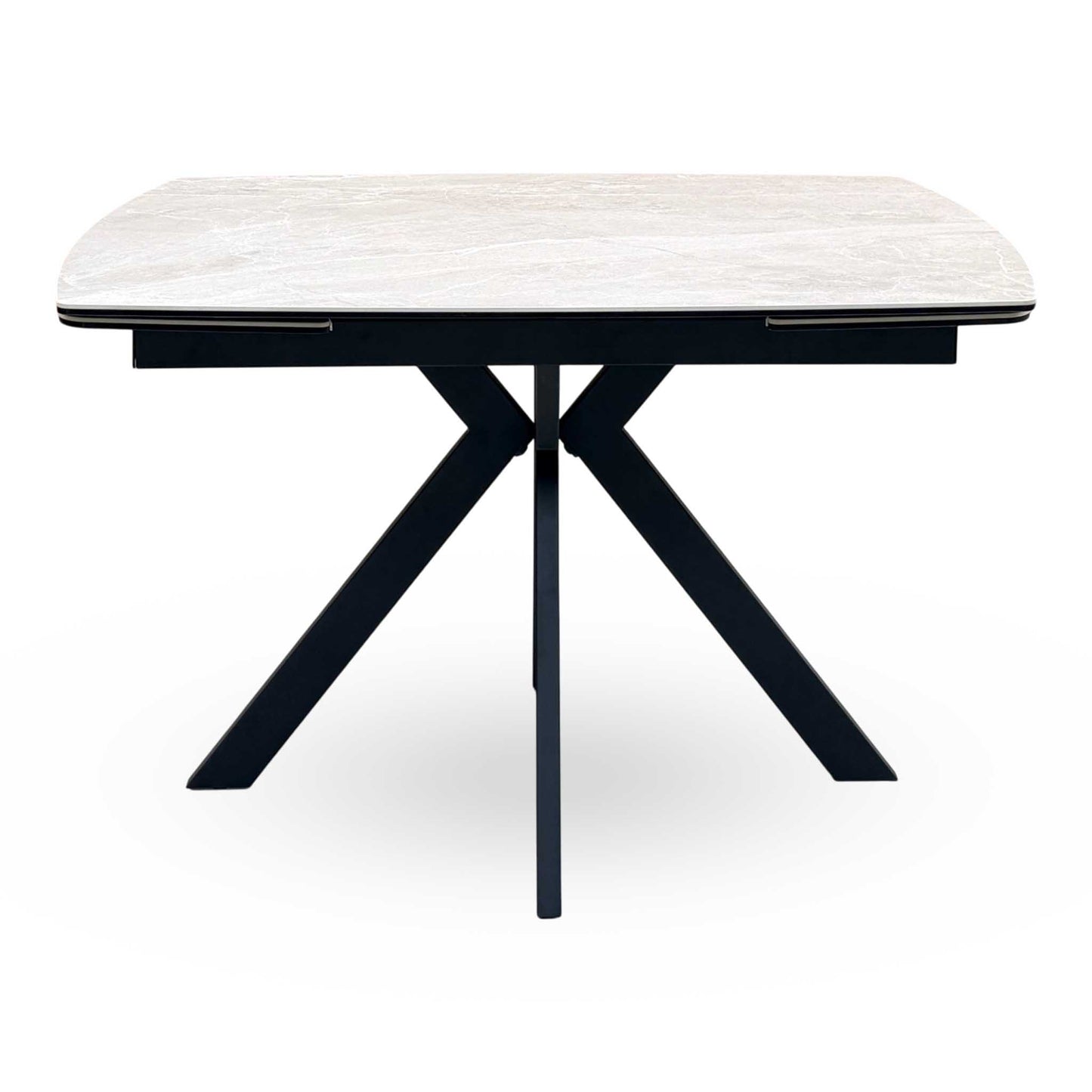 ‘Quattro’ Mocha Ceramic Top Extending Draw Leaf Table