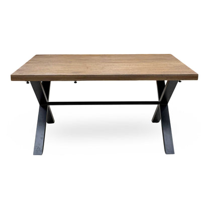 'Jupiter’ Dark Oak Solid Oak Dining Table with X Shaped Legs