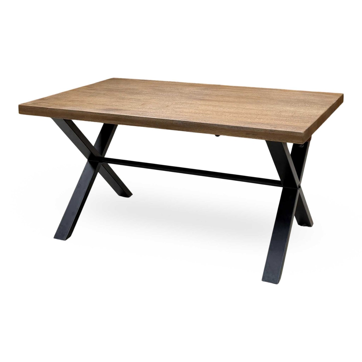 'Jupiter’ Dark Oak Solid Oak Dining Table with X Shaped Legs