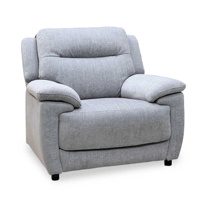 ‘Touch’ Fab-Meo-R27 Pewter Grey Fabric Armchair
