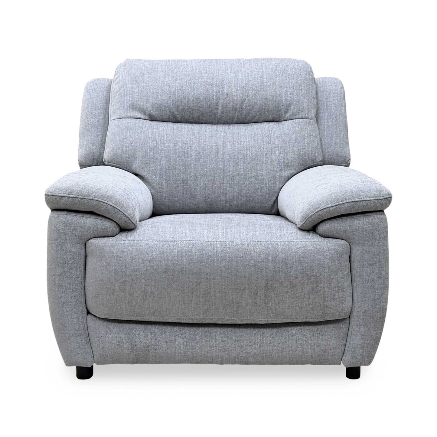 ‘Touch’ Fab-Meo-R27 Pewter Grey Fabric Armchair