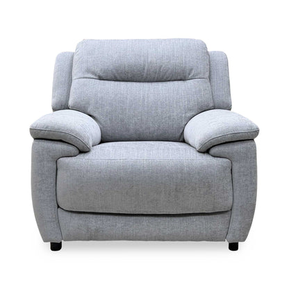 ‘Touch’ Fab-Meo-R27 Pewter Grey Fabric Armchair