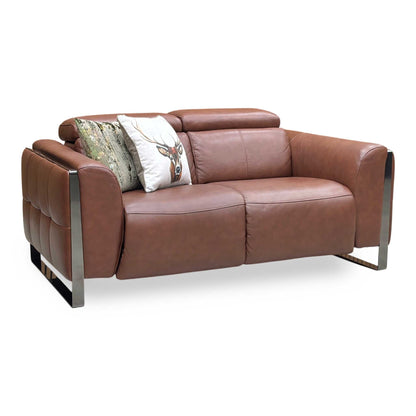 ‘Gisella’ Cat-60_07 Butterscotch Brown Leather 2 Seater Sofa