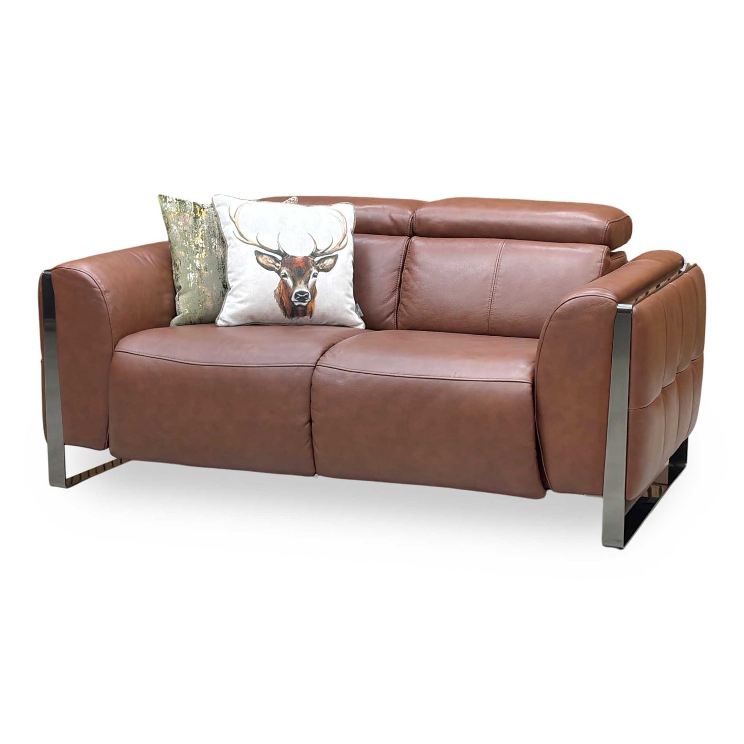 ‘Gisella’ Cat-60_07 Butterscotch Brown Leather 2 Seater Sofa