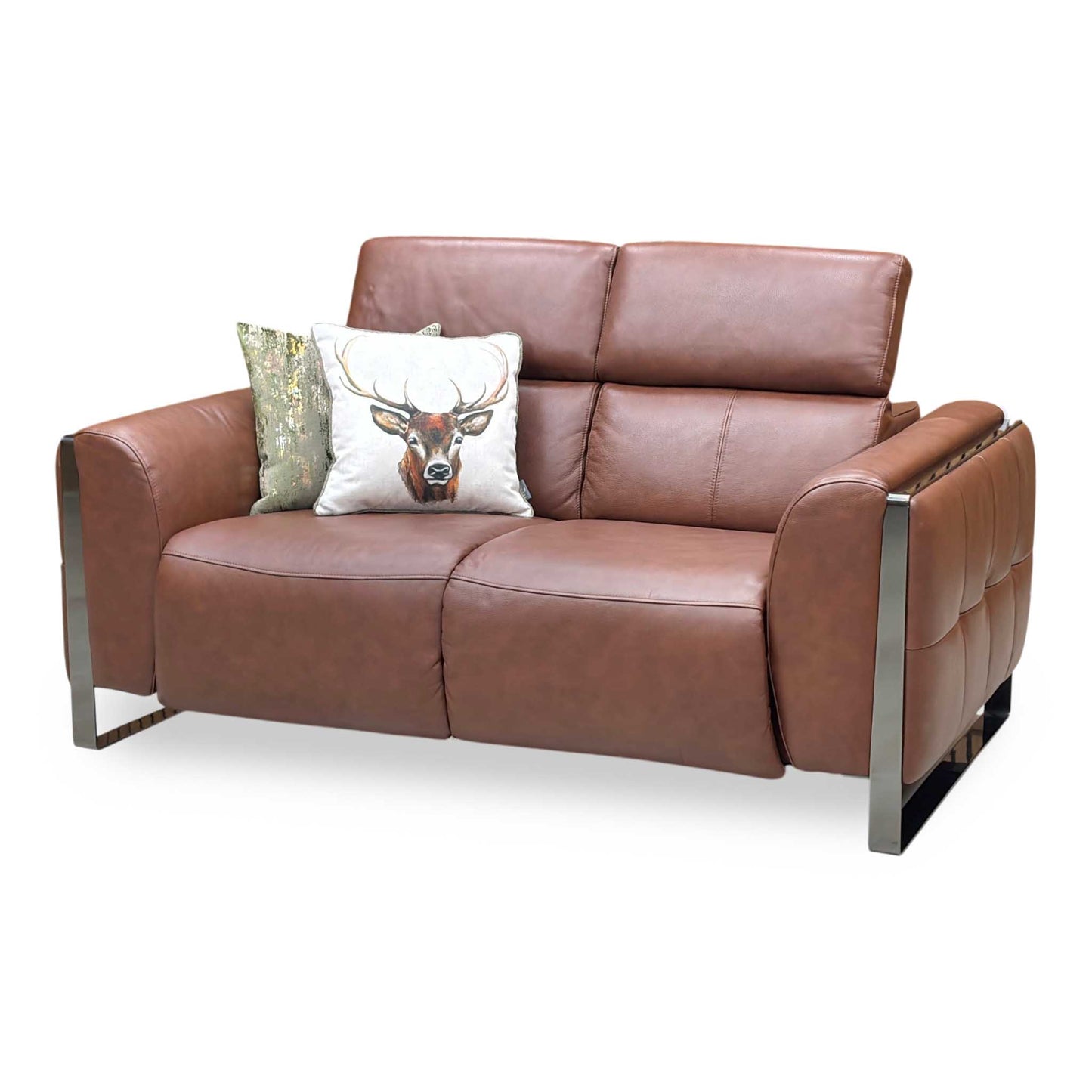 ‘Gisella’ Cat-60_07 Butterscotch Brown Leather 2 Seater Sofa