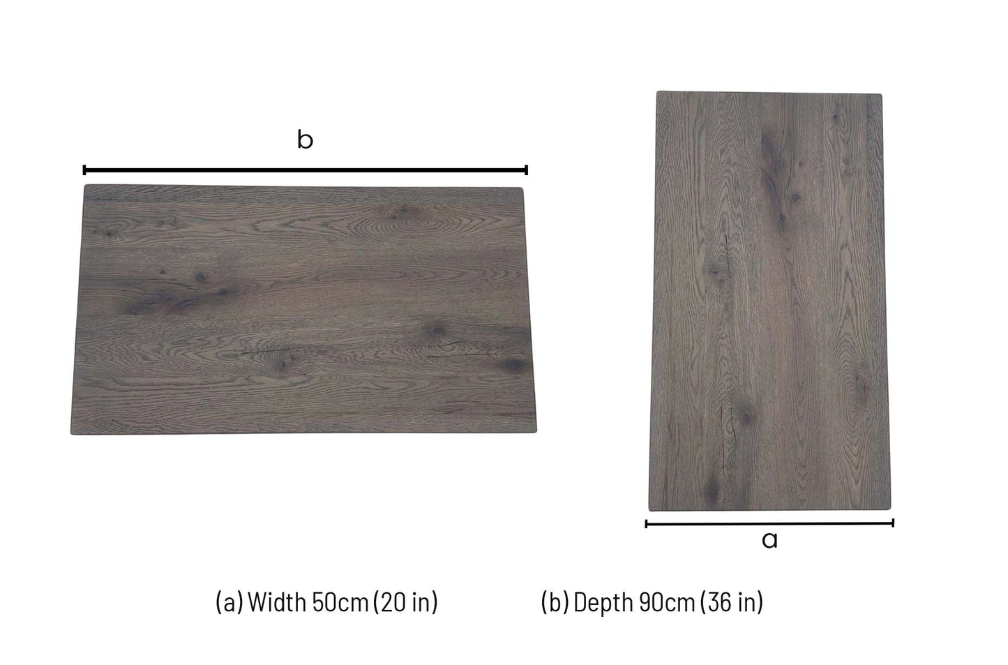 Bodahl ‘Roma’ 8 Vintage Grey Solid Oak Straight Edge 90cm Table Extension Leaf