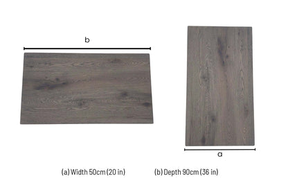 Bodahl ‘Roma’ 8 Vintage Grey Solid Oak Straight Edge 90cm Table Extension Leaf