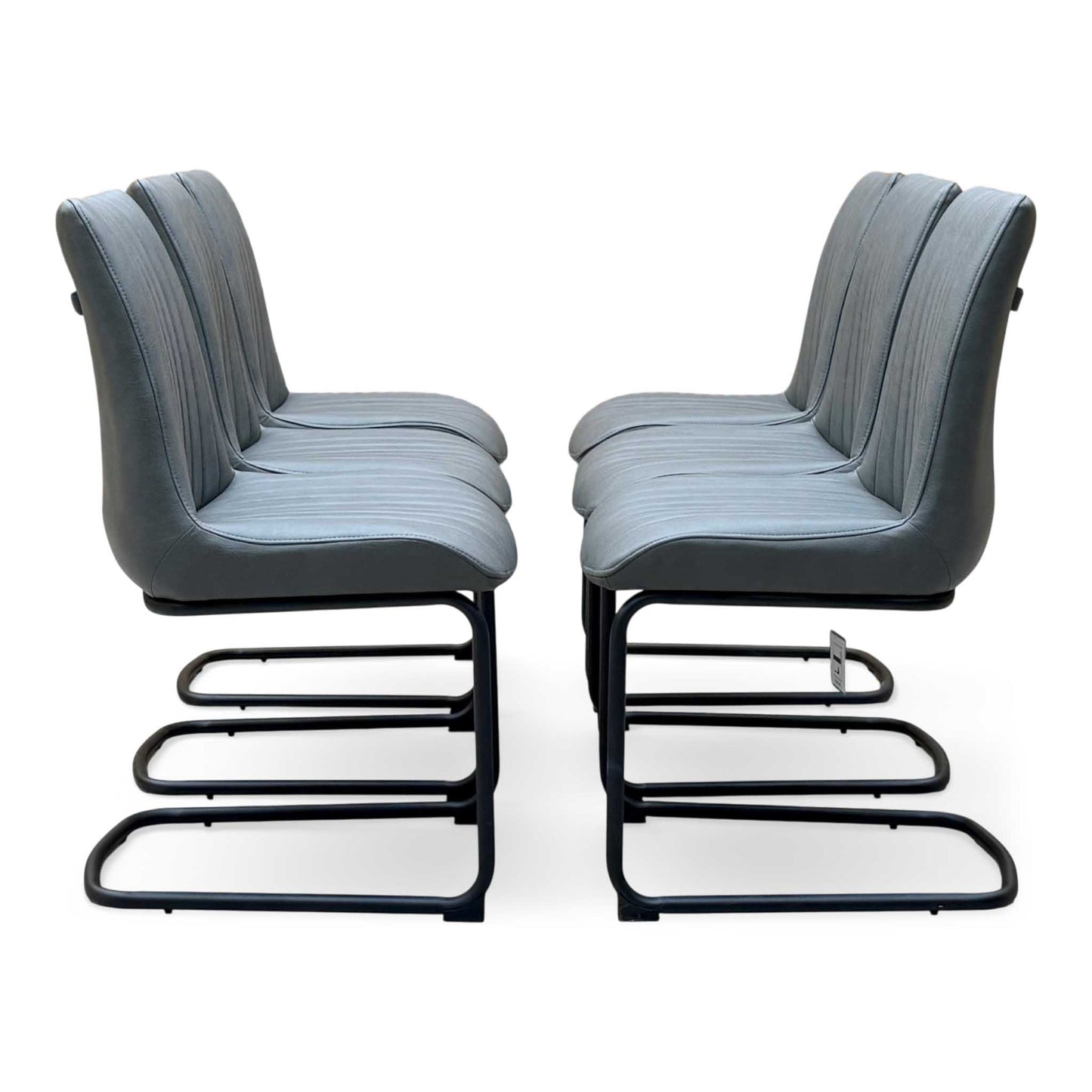 Bodahl ‘Terra' Grey Faux Leather Set of 6 Cantilever Dining Chairs