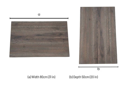 Bodahl ‘Roma’ 8 Vintage Grey Solid Oak Straight Edge 80cm Table Extension Leaf
