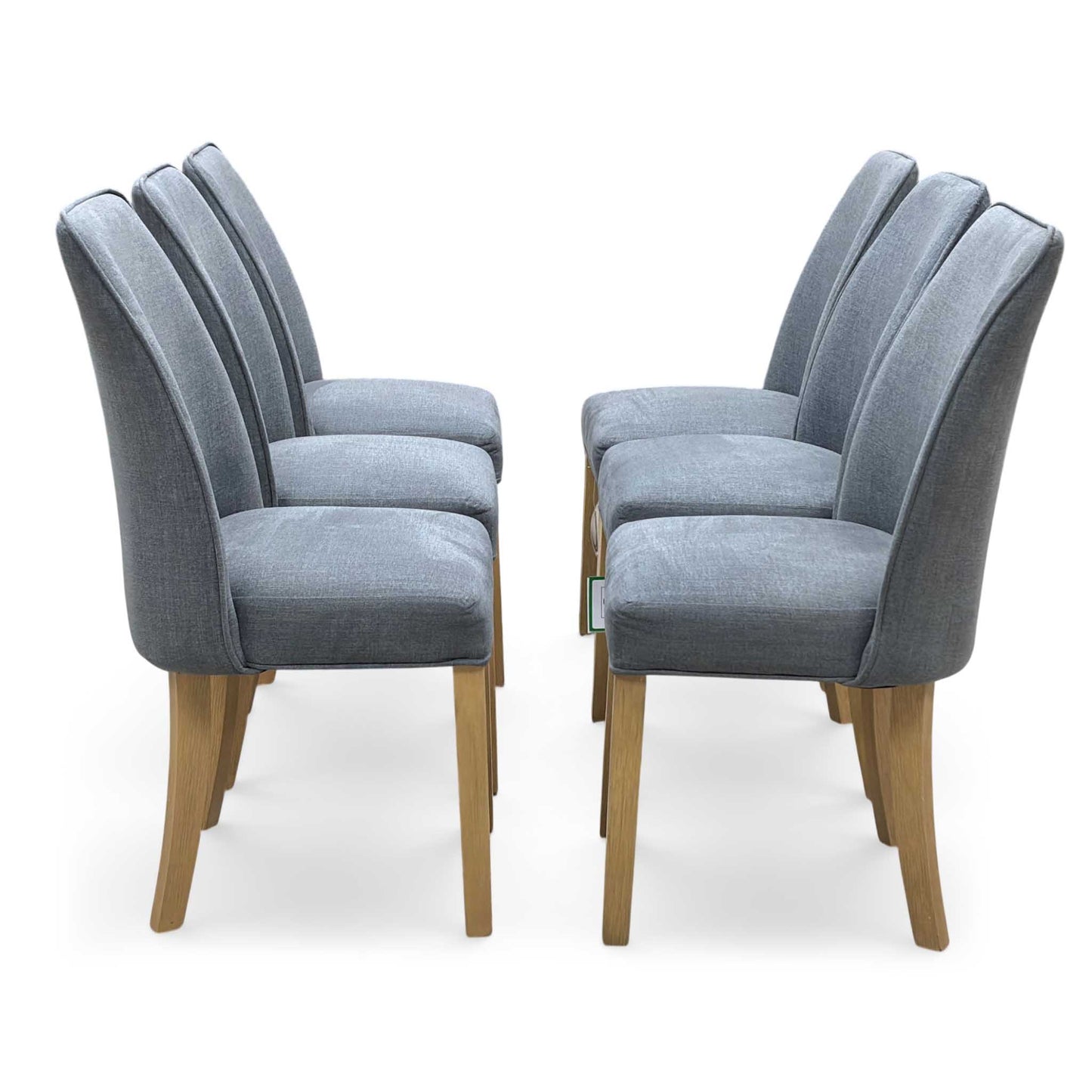 ‘Hamilton’ Charcoal Grey Fabric Set of 6 Dining Chairs
