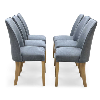 ‘Hamilton’ Charcoal Grey Fabric Set of 6 Dining Chairs