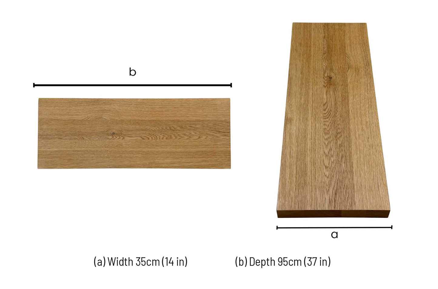 ‘Fusion’ Light Oak Solid Oak 35cm Table Extension Leaf