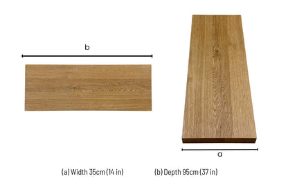 ‘Fusion’ Light Oak Solid Oak 35cm Table Extension Leaf