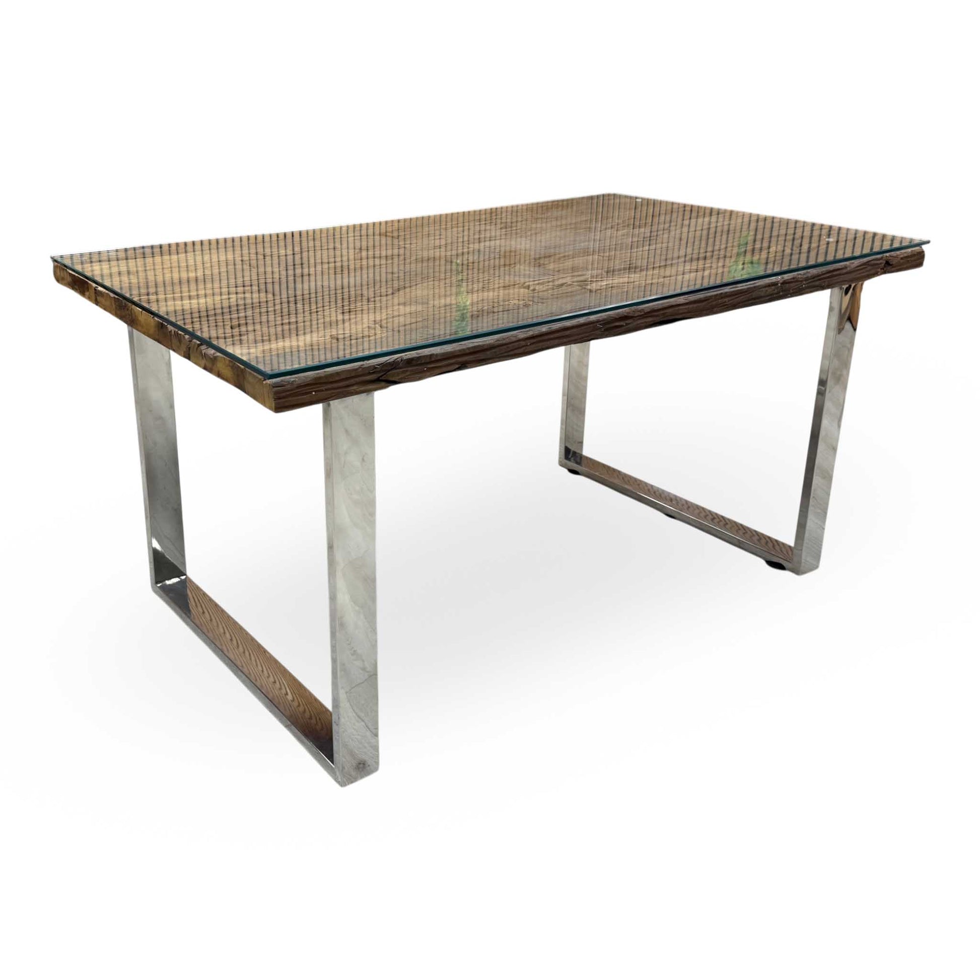 'Chennai' Reclaimed Wood Small 150cm Dining Table with U-shaped Legs