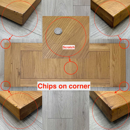 ‘California’ Light Oak Solid Oak Table Middle Extension Leaf 35cm