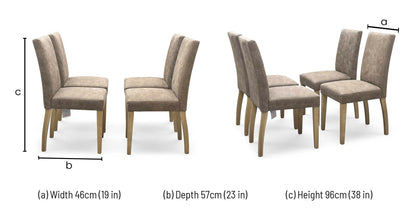 Furnitureland 'Augusta' Taupe Cowboy Upholstered Dining Chairs - Set of 4