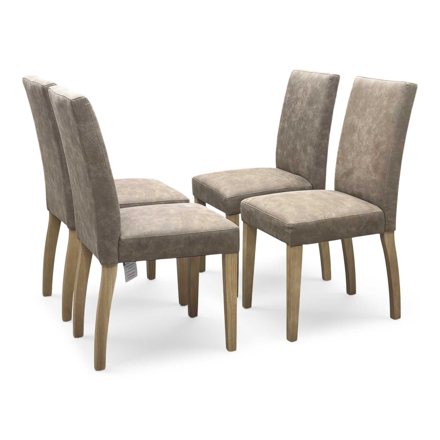 Furnitureland 'Augusta' Taupe Cowboy Upholstered Dining Chairs - Set of 4