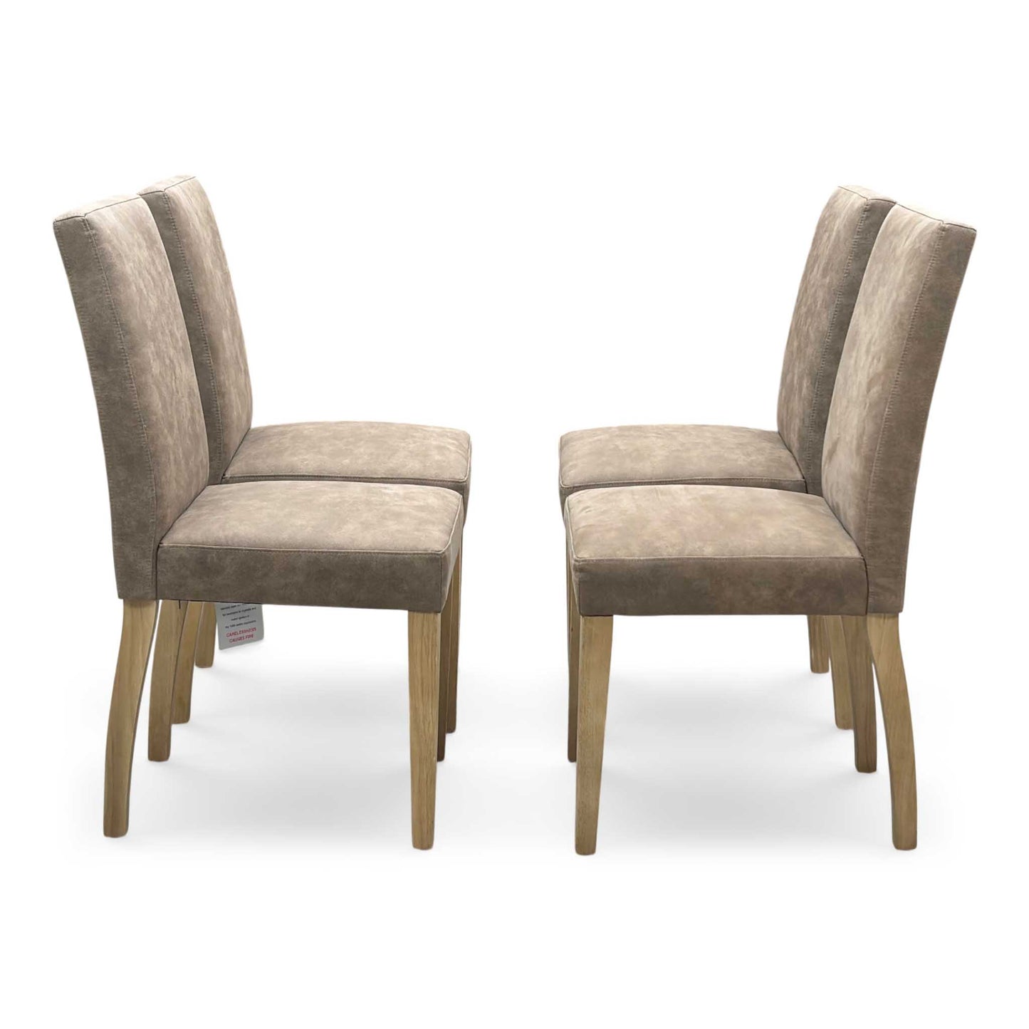 Furnitureland 'Augusta' Taupe Cowboy Upholstered Dining Chairs - Set of 4