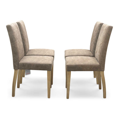 Furnitureland 'Augusta' Taupe Cowboy Upholstered Dining Chairs - Set of 4