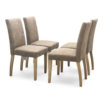 Furnitureland 'Augusta' Taupe Cowboy Upholstered Dining Chairs - Set of 4