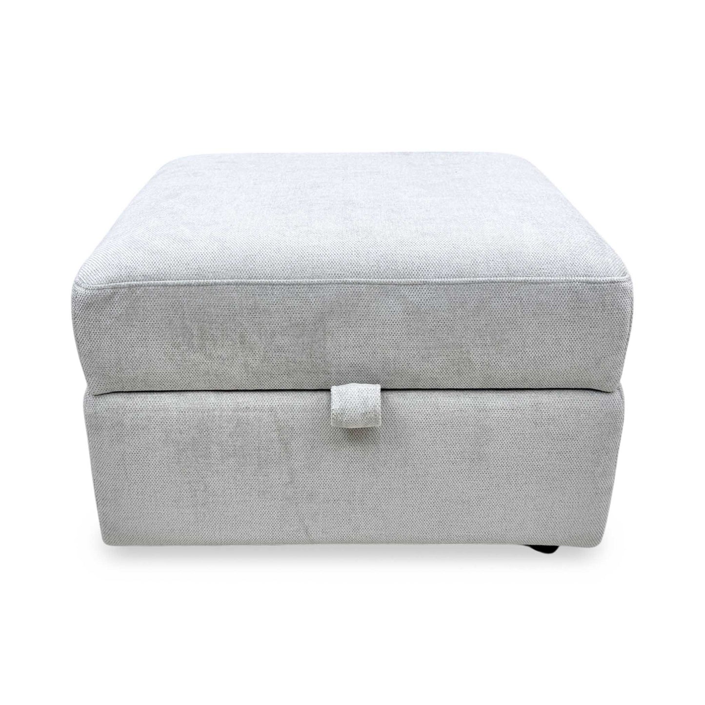 'Mia' Silver Catalina Chenille Fabric Storage Footstool – view 6