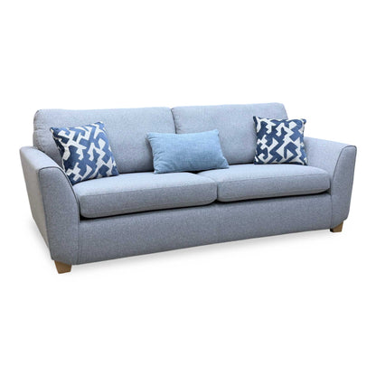 ‘Orlby’ Silver Benita Fabric 4 Seater Sofa