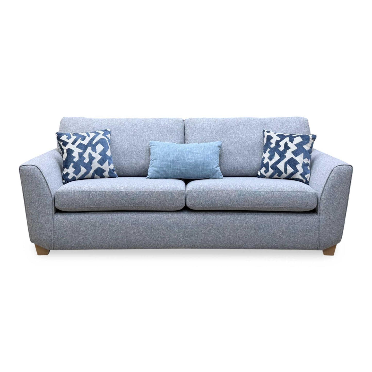‘Orlby’ Silver Benita Fabric 4 Seater Sofa