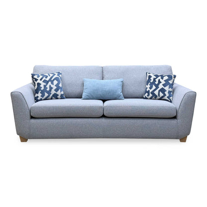 ‘Orlby’ Silver Benita Fabric 4 Seater Sofa