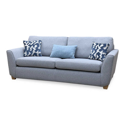 ‘Orlby’ Silver Benita Fabric 4 Seater Sofa