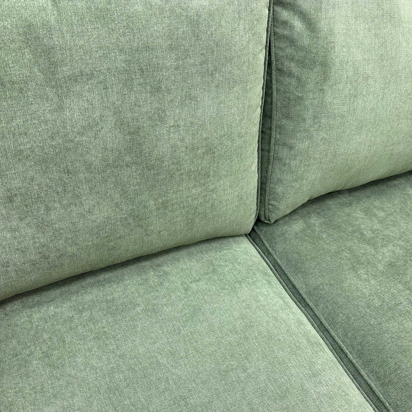 'Orka' Thyme Green Graceland Fabric Left Hand Facing Arm Compact 3 Piece Open End Corner Sofa – view 6