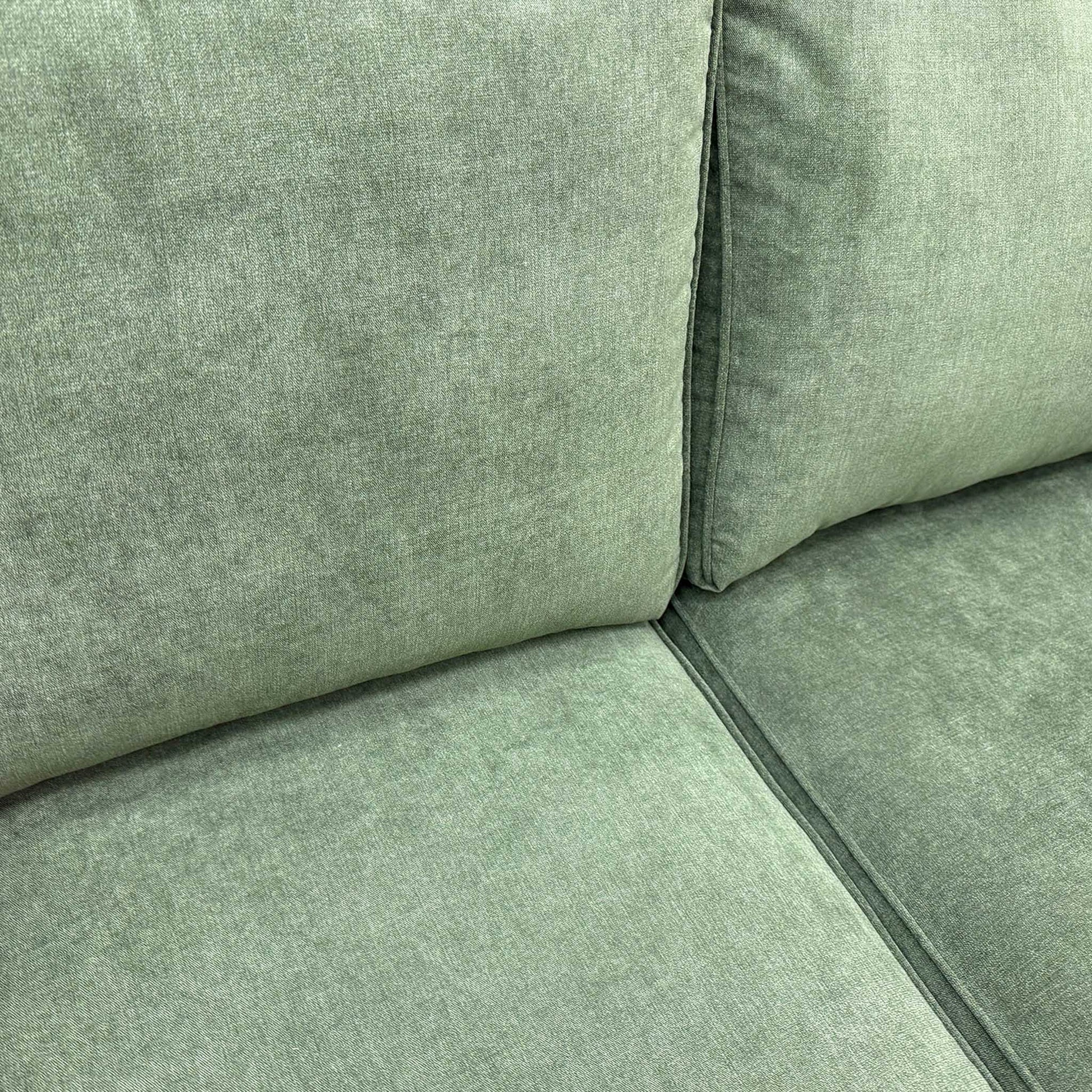 'Orka' Thyme Green Graceland Fabric Left Hand Facing Arm Compact 3 Piece Open End Corner Sofa – view 6