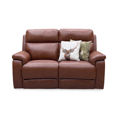 ‘Raven’ Montana Butterscotch Cat-60_07 Brown Leather 2 Seater Power Recliner Sofa – view 5