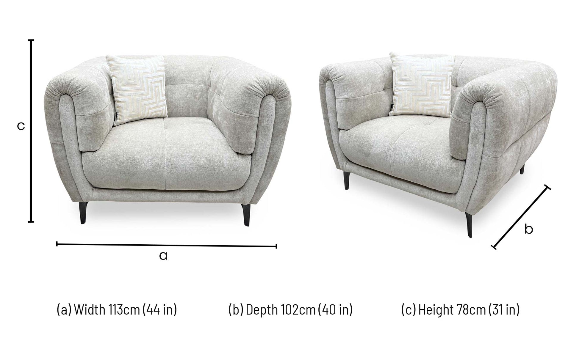 Ideal Home 'Sienna' Hudson Mink 25120 Fabric Chair – view 6